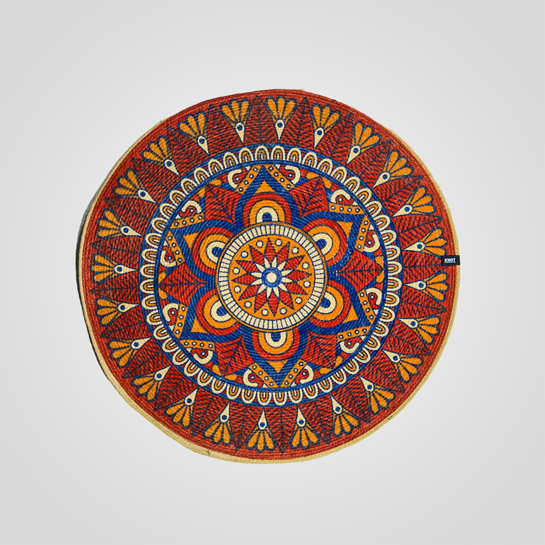 Handcrafted Jute Round Rug